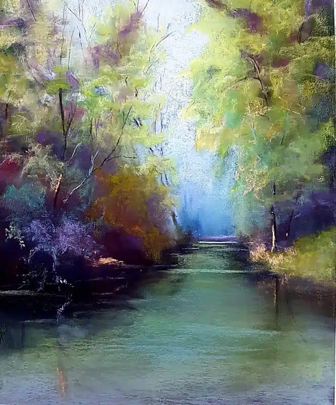 Le Marais, tableau pastel Patricia Roy
